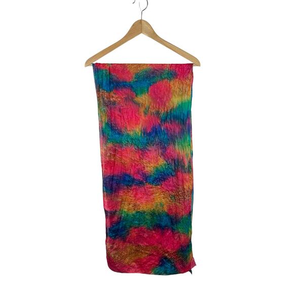 Harper & Kent Hand-Dyed Rainbow Silk Scarf - Picture 2 of 5